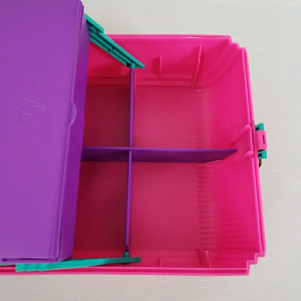 Sassaby Pink Purple Makeup Cosmetic Case Jewelry Organizer Box Mirror 102-17